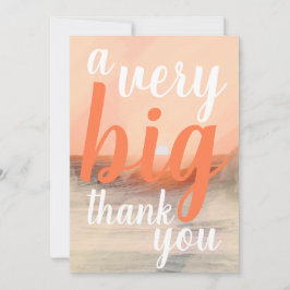 A Very Big Thank You Ocean Sunset Appreciation Dankeskarte