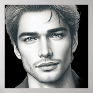 A Very Handsome Young Man on a 24x24 Wall Poster
