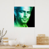 A Very Handsome Young Man on a 24x24 Wall Poster (Küche)