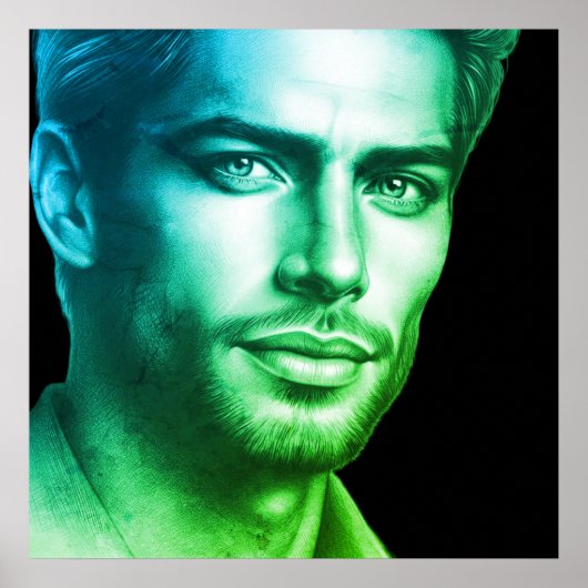 A Very Handsome Young Man on a 24x24 Wall Poster (Vorne)