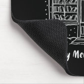 A Very Merry Bookmas Cozy Christmas Bookstore Holi Mousepad (Ecke)