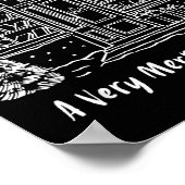 A Very Merry Bookmas Cozy Christmas Bookstore Holi Poster (Ecke)