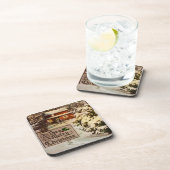 A Very Merry Christmas Classic Traditional Winter  Getränkeuntersetzer (Rechte Seite)