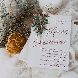 A Very Merry Christmas Party Modern Xmas Einladung