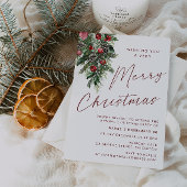 A Very Merry Christmas Party Modern Xmas Einladung