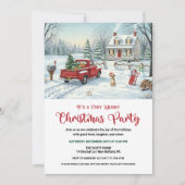 A Very Merry Christmas Retro Invitation Einladung (Vorderseite)