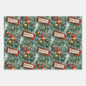 A Very Retro Merry & Bright Christmas Geschenkpapier Set (Vorderseite 3)