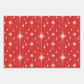 A Very Retro Merry & Bright Santas Geschenkpapier Set (Vorderseite 2)