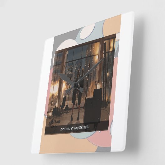 A Very Strange Time in my Life Wall Clock Quadratische Wanduhr (Winkel)