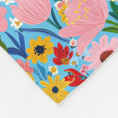 A vibrant and colorful pattern featuring various Fleecedecke (Ecke)