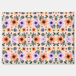 A vibrant floral pattern features orange  magnet