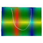 A vibrant gift bag featuring a glossy, rainbow große geschenktüte (Rückseite)