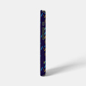 A vibrant iPhone case with a dark blue background Hülle (Linke Seite)