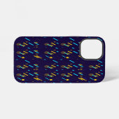 A vibrant iPhone case with a dark blue background Hülle (Rückseite (Horizontal))
