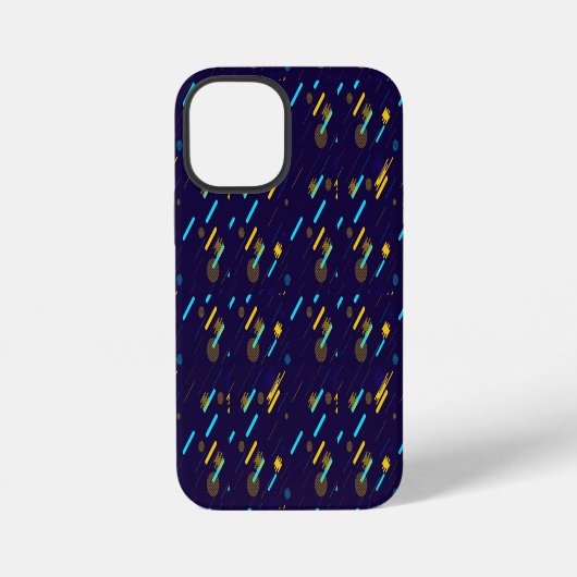 A vibrant iPhone case with a dark blue background Hülle (Rückseite)
