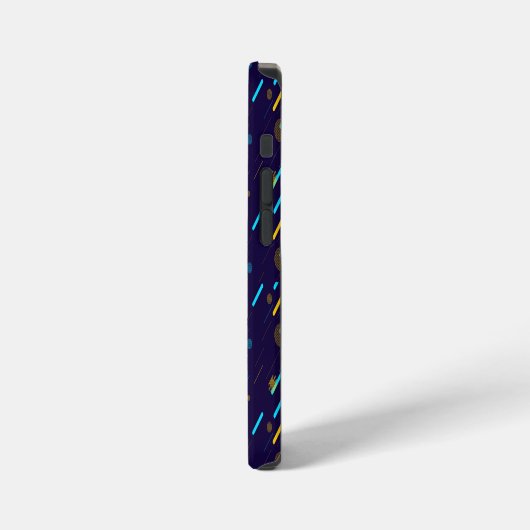 A vibrant iPhone case with a dark blue background iPhone Hülle (Linke Seite)