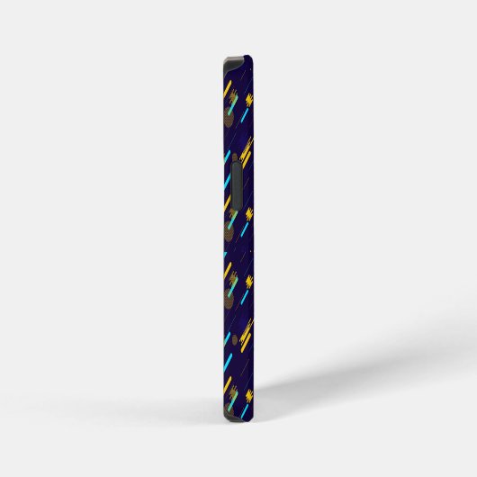 A vibrant iPhone case with a dark blue background iPhone Hülle (Rechte Seite)