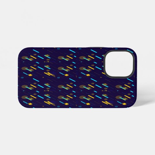 A vibrant iPhone case with a dark blue background iPhone Hülle (Rückseite (Horizontal))