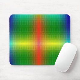 A vibrant mouse pad featuring a symmetrical rainbo mousepad