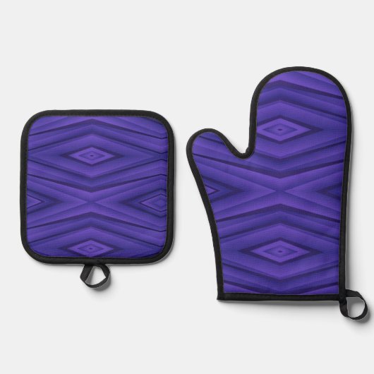 A vibrant purple oven mitt and pot holder set  (Vorderseite)