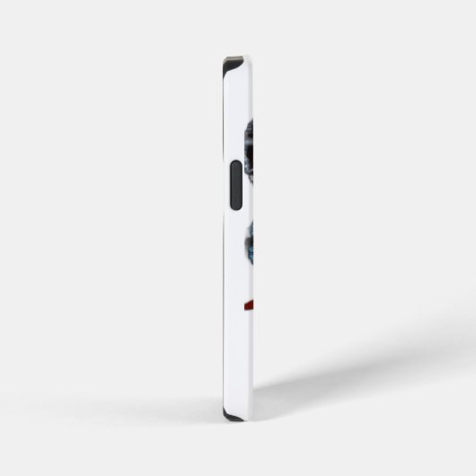 A vibrant red betta fish swimming. iPhone hülle (Rechte Seite)