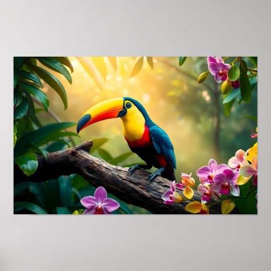 A vibrant Toucan Tropical Jungle Poster (Vorne)