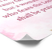 A Victorious Woman Proverbs 31 Christian Floral Poster (Ecke)