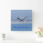 A View across the Ocean Quadratische Wanduhr (Zuhause)
