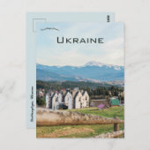 A View of a Town in Yablunytsya Ukraine Postkarte (Vorne/Hinten)