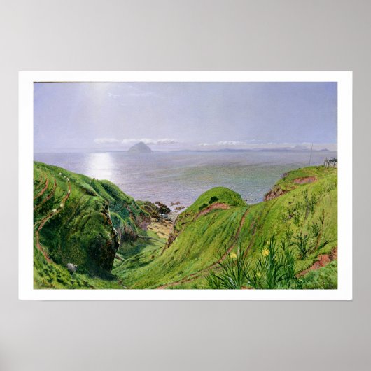 A View of Ailsa Craig and the Isle of Arran, 1860 Poster (Vorne)