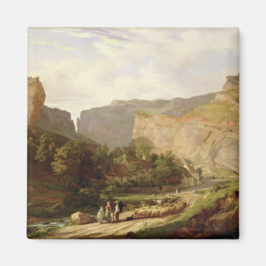 A View of Cheddar Kehle (Öl für Kanvas) Magnet (Vorne)