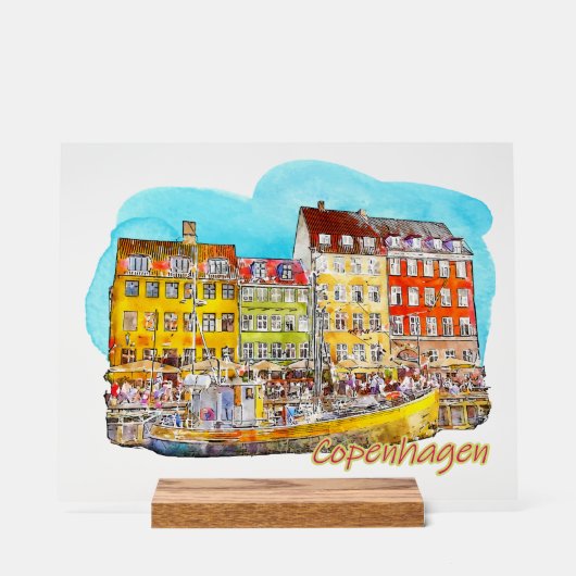A view of Copenhagen Acrylschild (Vorderseite)
