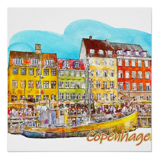 A view of Copenhagen Poster (Vorderseite)