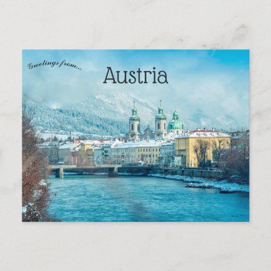 A View of Innsbruck Austria Postkarte (Vorderseite)
