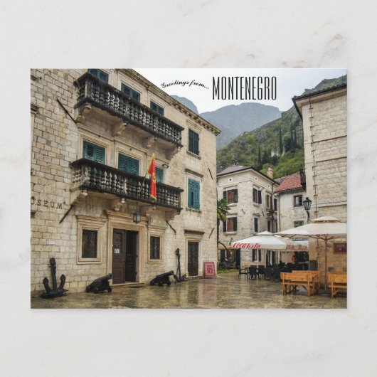 A View of Kotor Montenegro Postcard Postkarte (Vorderseite)