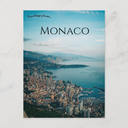 A View of Monaco Postkarte (Vorderseite)