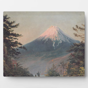 A View of Mount Fusiyama with Figures in the Foreg Fotoplatte