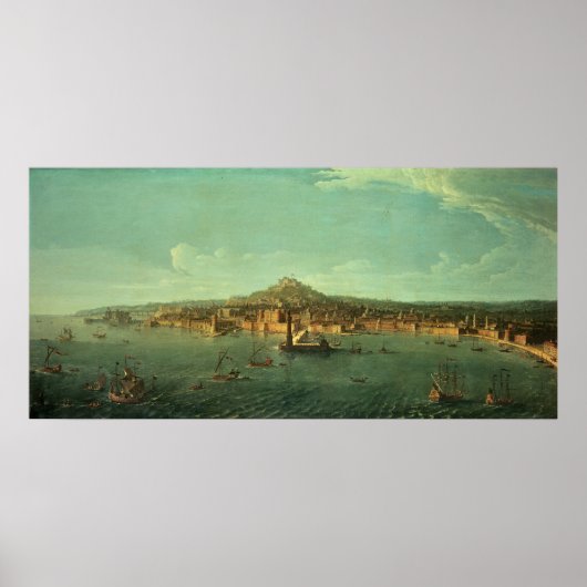 A View of Naples, 17th century Poster (Vorne)