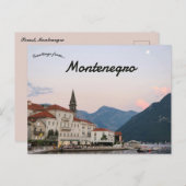 A View of Perast Montenegro Postcard Postkarte (Vorne/Hinten)