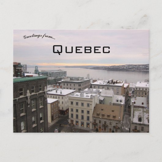 A View of Quebec City Quebec Canada Postkarte (Vorderseite)