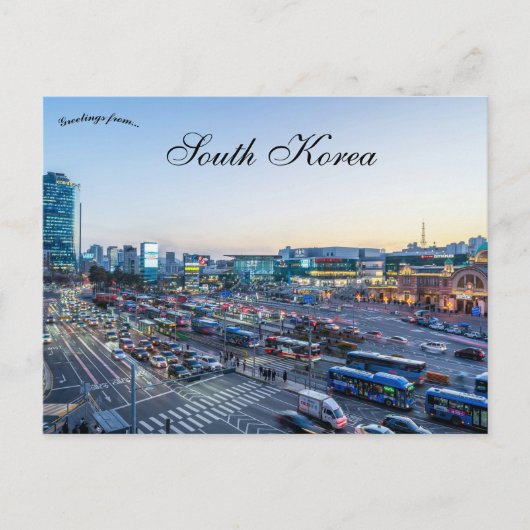 A View of Seoul South Korea Postkarte (Vorderseite)