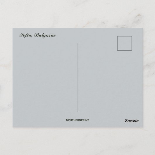 A View of Sofia Bulgaria Postkarte (Rückseite)