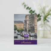 A View of Vienna Austria on a Rainy Day Postkarte (Stehend Vorderseite)