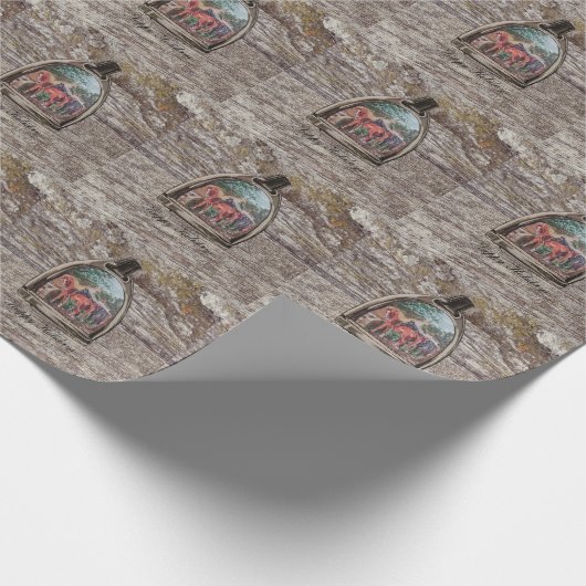 a view through a stirrup  geschenkpapier (Ecke)