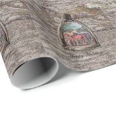 a view through a stirrup geschenkpapier (Rolleneckpunkt)