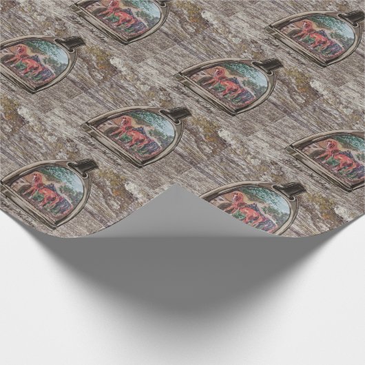 a view through a stirrup  geschenkpapier (Ecke)