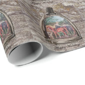 a view through a stirrup  geschenkpapier (Rolleneckpunkt)