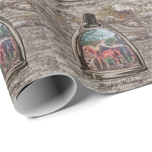 a view through a stirrup geschenkpapier (Rolleneckpunkt)