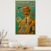 A. Viktorson Cigarette Papers ~ Moskau Russland 19 Poster (Küche)