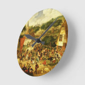 A Village Fair Runde Wanduhr (Winkel)